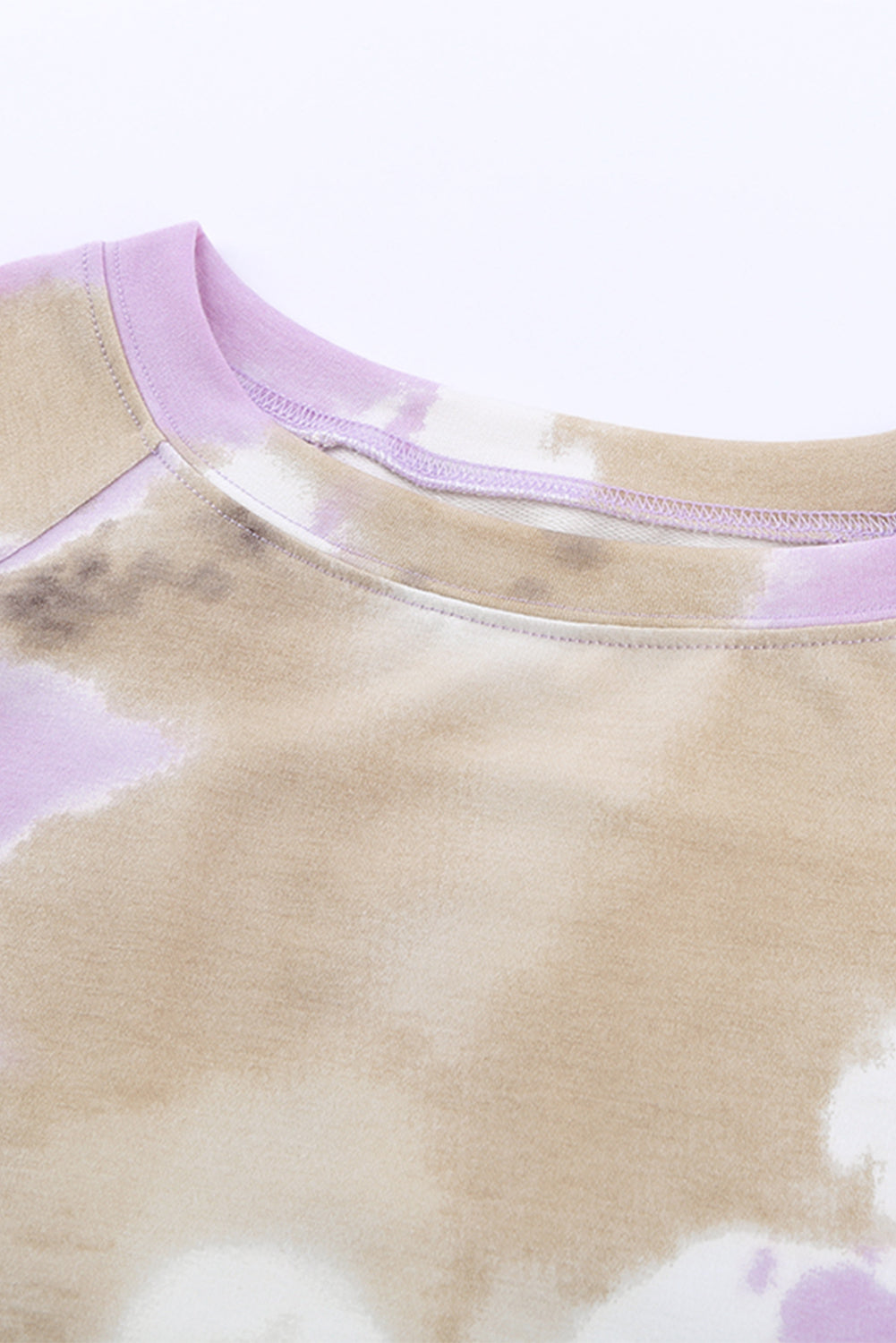 Tie-Dye Raglan Sleeve Top and Drawstring Pants Lounge Set