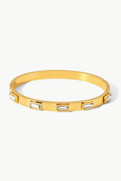 18K Gold Plated Inlaid Cubic Zirconia Bracelet