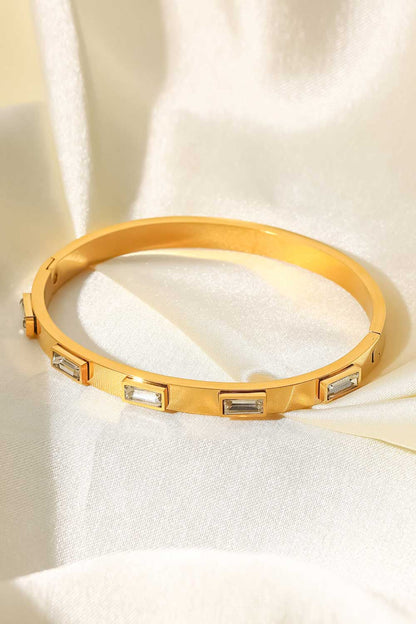 18K Gold Plated Inlaid Cubic Zirconia Bracelet